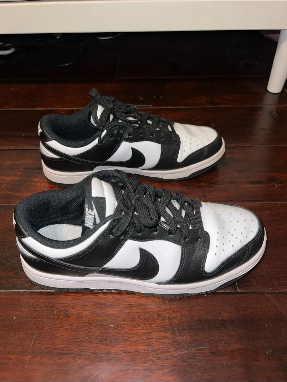 Nike Dunk Low Panda sneakers in black & white Size: 7